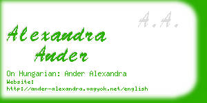 alexandra ander business card